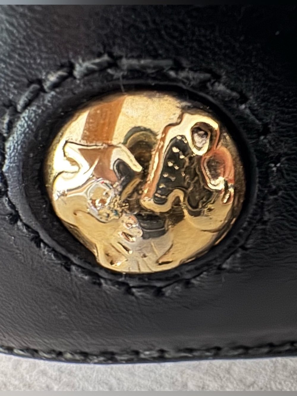 SALVATORE FERRAGAMO Rare Mini Backpack Black Leather Shoe Studs Gold Lock - Picture 6 of 12
